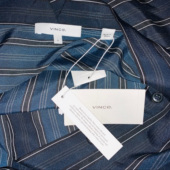 NWT Vince | Pinstriped Midi Dress - Picture 12 of 14